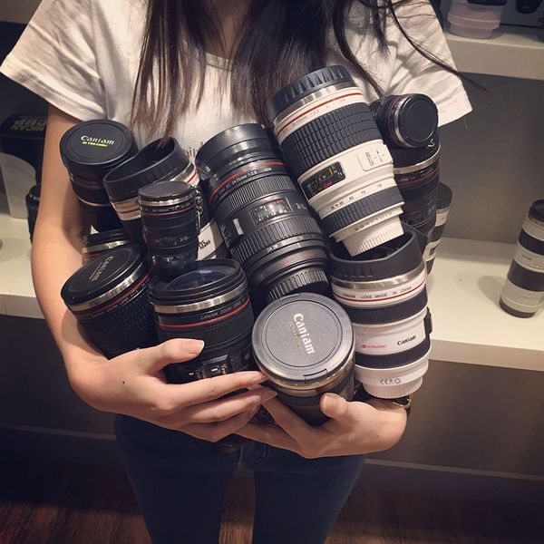 

creative 400ml stainless steel liner camera lens mugs coffee tea cup mugs with lid novelty gifts thermocup thermo mug