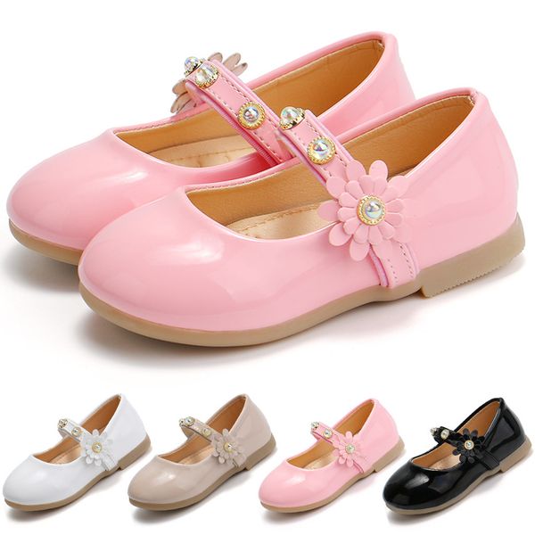 

Flower PU Leather Baby Shoes Pearl Children's Shoes Summer Casual Princess Girl Single Sandals Soft Sole Kids Shoe