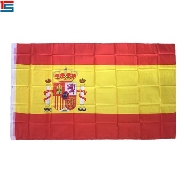 

digital printing spain flag 90 x 150 cm polyester national country flag banner with two grommets