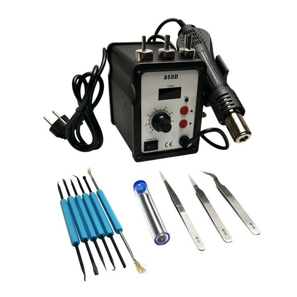 

thgs eu plug 220v 700w 858d+ soldering station led digital solder iron desoldering station bga rework solder air