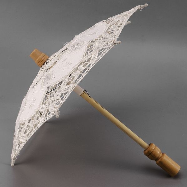 

12 inch mini vintage wood embroidery cotton lace parasol umbrella wedding umbrella so small for wedding gift p props kids gi umbrellas