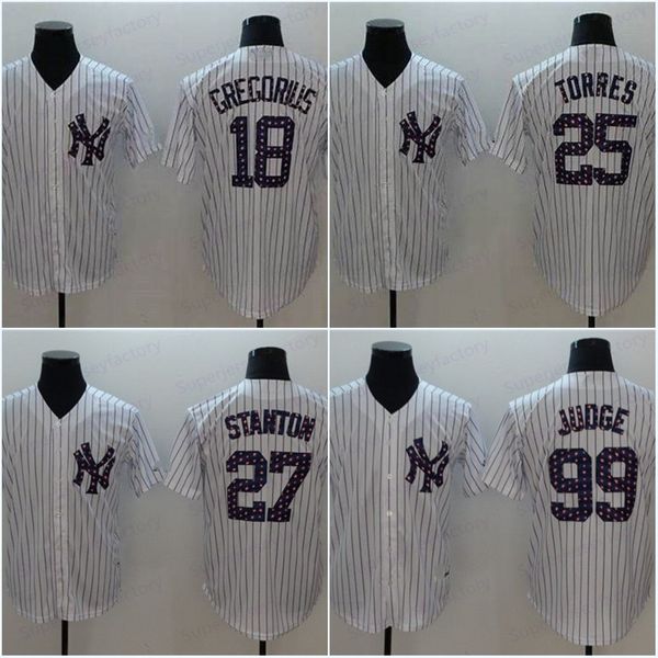 

2018 Stars & Stripes Jersey Men 25 Gleyber Torres 27 Giancarlostanton 99 Aaron Judge 18 Didi Gregorius Baseball Jerseys