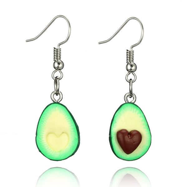 

miniature green avocado friendship jewelry earrings bff gifts for friends new year gift delicate party d0523#20, Silver