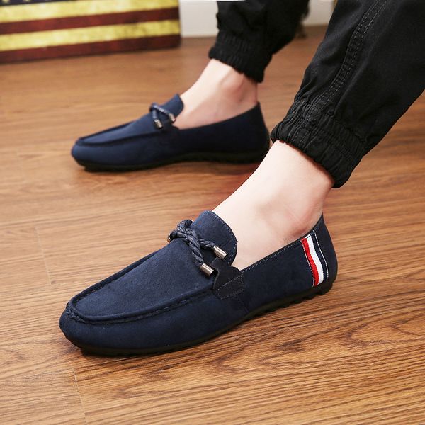 

men shoes business casual driving loafers soft sneake, Black