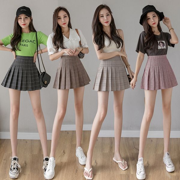 

women's embroidered pleated autumn size a group embroidery student's high waist pleated skirt women's skirt