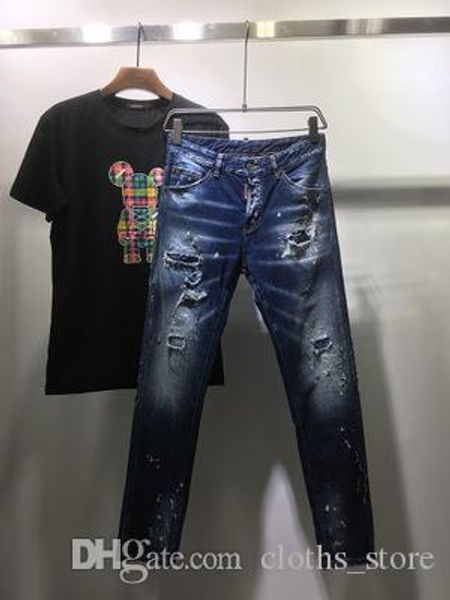 

mens designer long thin pants comfortable breathable stretch foot slim fit wild casual fashion straight pants, Blue