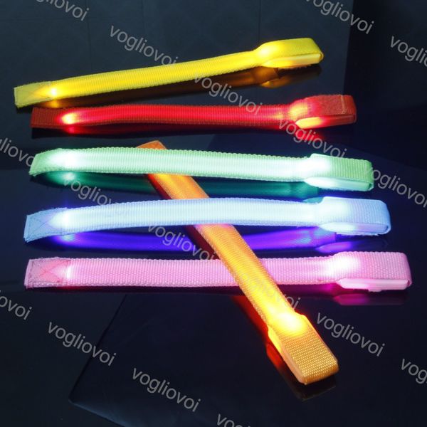 

novelty lighting luminous arm band nylon webbing 1led multicolour for outdoor night running warning fashion dhl