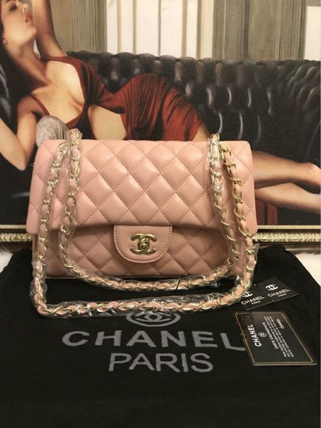 

2019 double flap bag genuine lamb kin leather medium flap bag gold hardware women fa hion houlder bag wallet, Blue;white