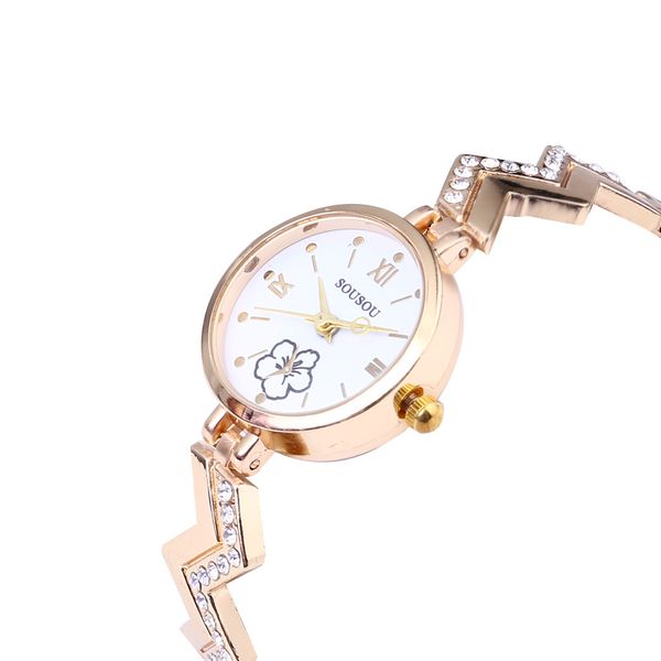 

montres women's fashion relojes dama blossom bracelet watches women luxury crystal wristwatches clock casual quartz watch 520, Slivery;brown