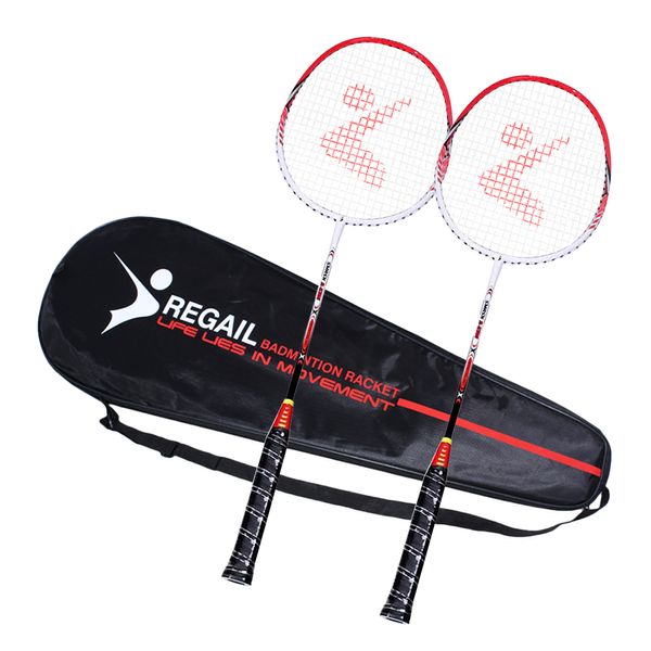 

2 player professional badminton racket ultralight aluminum indoor outdoor sports practice badminton racquet with bag