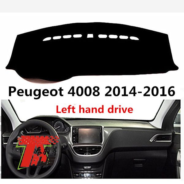 

taijs left hand drive car dashboard cover for 4008 2014-2016 anti lighting creative polyester fiber prefect design