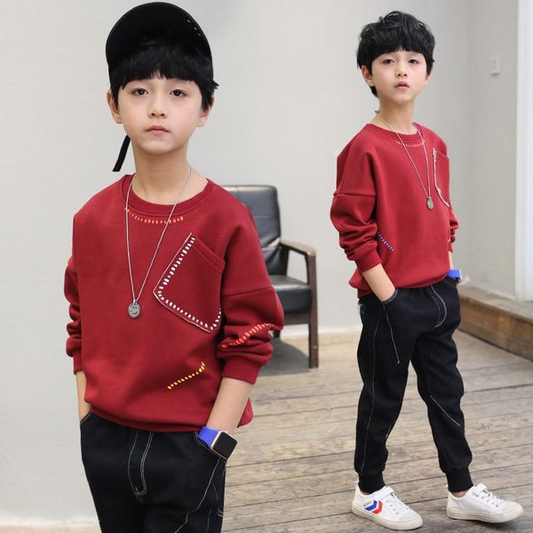 

children's clothing boy autumn and winter new plus velvet thickening shirt bottoming shirt casual baby long sleeve winter sweater, White;black