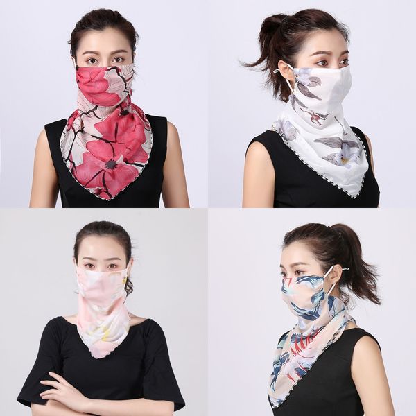 

viekc women scarf mask face outdoor veil windproof half masks dust-proof sunshade masks scarf dust mask ear type party face, Black