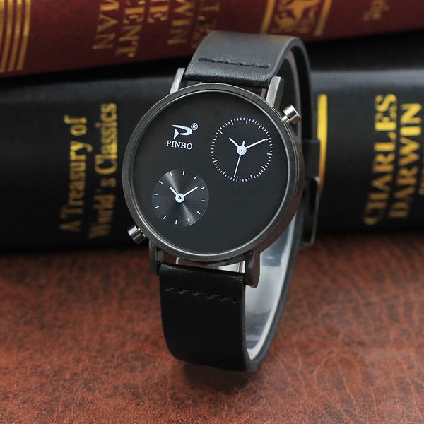 

drop shipping fashion color strap digital dial leather band quartz analog wrist watches clock men, Slivery;brown