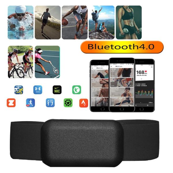

heart rate monitor chest strap bluetooth 4.0 ant fitness sensor compatible belt wahoo polar garmin connected outdoor band