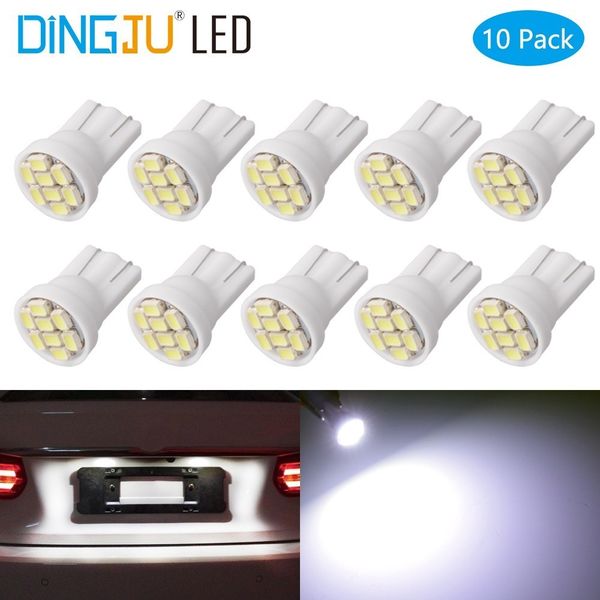 

10 pcs white led t10 8 smd 8 leds 8smd 2835 car led 194 158 168 192 w5w 3020smd super bright auto car lighting wedge