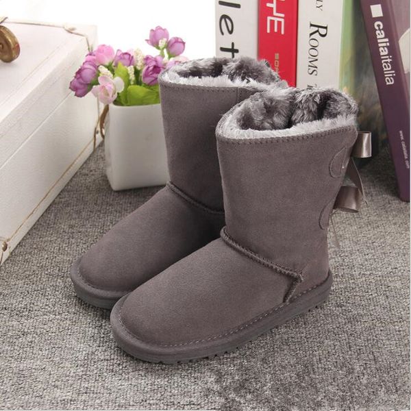 

новая мода ug ботинок зимние непромокаемые детские ботинки снега теплые рождественские девушки мальчиков малышей ботинки австралийских снега, Black;grey