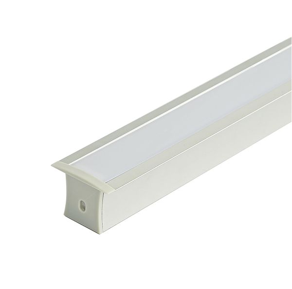 

surface mounting led aluminum profile housing and t type profile extrusion with pc milky cover for ceiling or recessed wall lamp