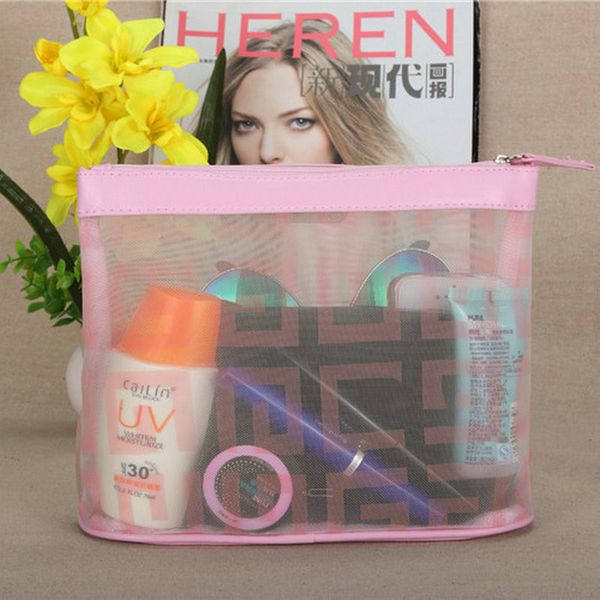 

роскошная косметичка лето чистая пряжа cosmetic bag прозрачная сумка на молнии большой емкости самое лучшее продавая новое прибытие классиче