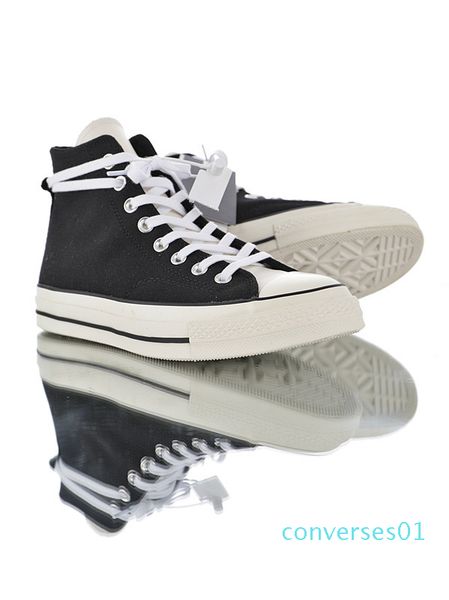 

2019 fear of god essentials x chuck 10s what the black white classic canvas sneakers fashion casual shoes 35-44 co001
