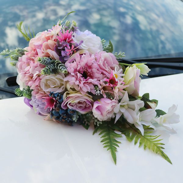 

delicate wedding bridal bridesmaid bouquet artificial hand tied flower