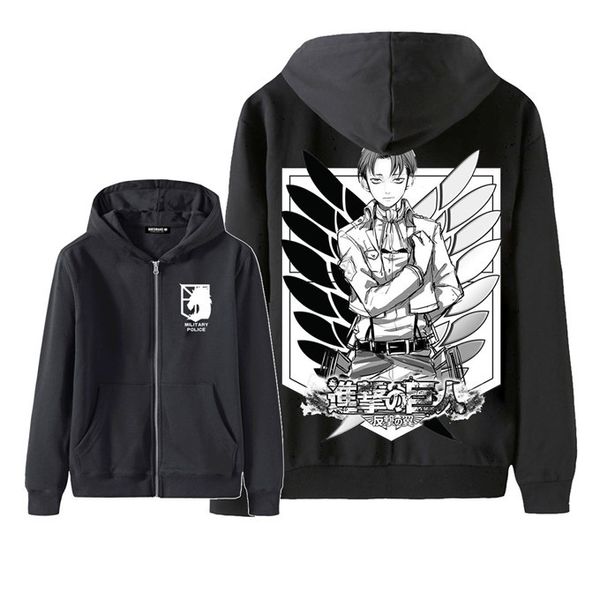 

attack on titan hoodie shingeki no kyojin legion cosplay costume hoodie scouting legion hooded jacket zipper coat, Black