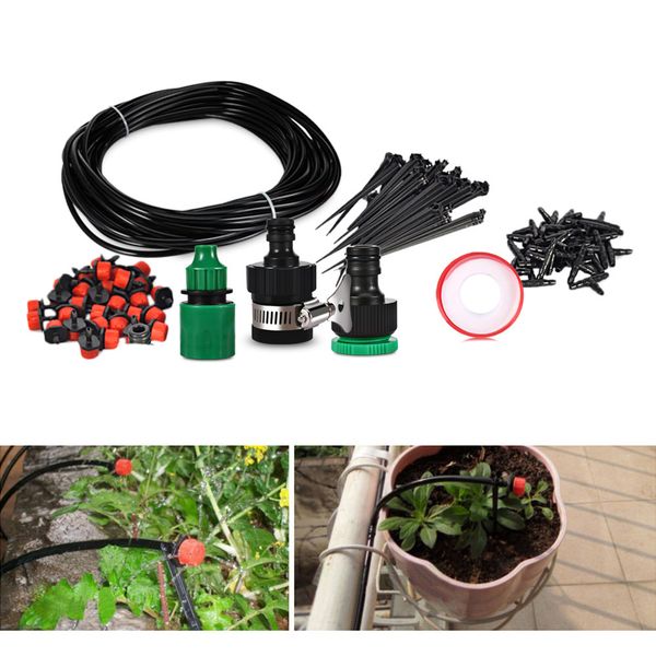 

25m hose 30 dripper drip irrigation system diy automatic watering kits micro drip garden watering systems adjustable dripper