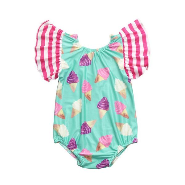 

telotuny малышей infant ребёнки ice cream printed ромпер печати комбинезон сращивания o-легкий костюм с шортами neck boutique детская одежда, White