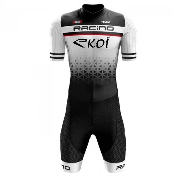 

ekoiracing мужчины 2020 задействуя джерси наборы костюм triathlo скафандр trisuit с коротким рукавом тела ropa ciclismo одежда комбинезон ма, Black;blue