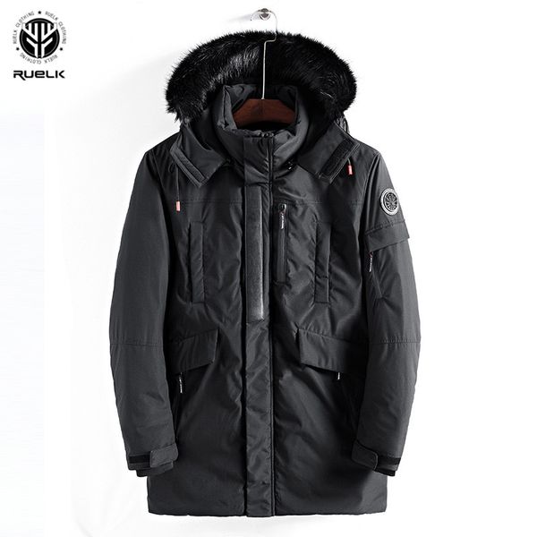 

ruelk fashion winter parkas men -30degrees new jacket coats men warm coat casual parka thickening coat for winter, Tan;black