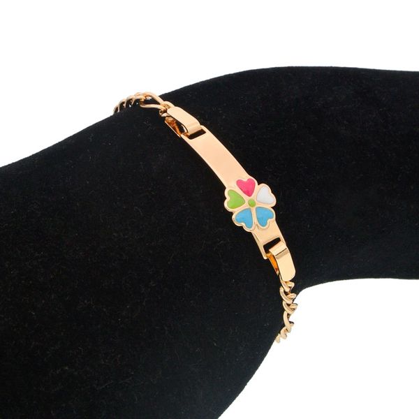

cute rainbow kids bracelets baby armband gold children bracelet bebe pulceras mga bata bracciali bebek bileklik dzieci b0929, Black