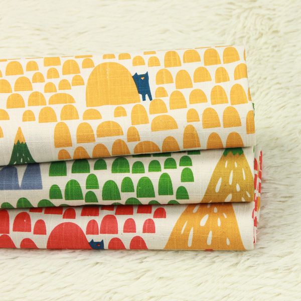 

half yard 100% cottom poplin geometric cartoon print fabric, handmade garment dress kids tilda doll cloth d30, Black;white