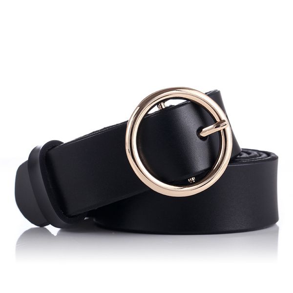 

designer belt for women genuine leather belt leather business belts women big gold buckle shipping leather belt women, Black;brown