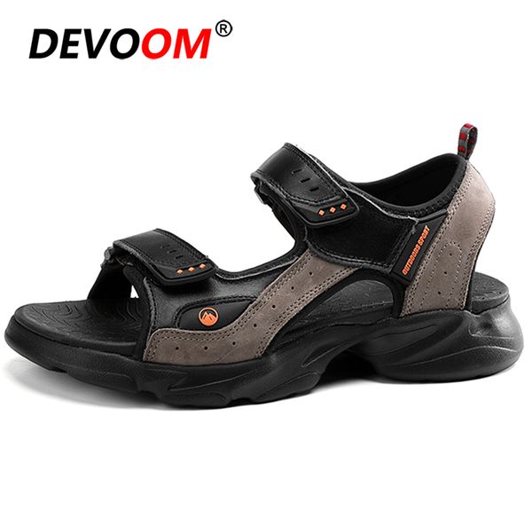 

summer outdoor sport sandals men 2020 genuine leather hiking sandals non-slip trekking beach shoes sneakers men sandalias hombre