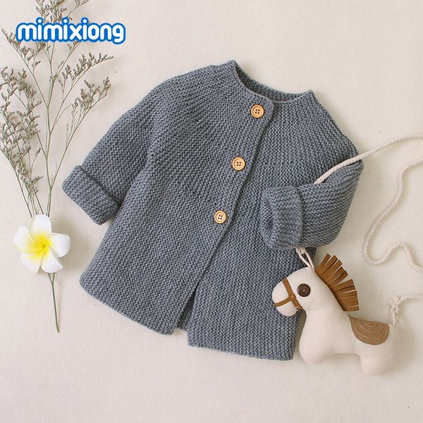 

autumn winter cotton sweater baby children's clothing boys girls knitted cardigan sweater kids spring wear new, Blue