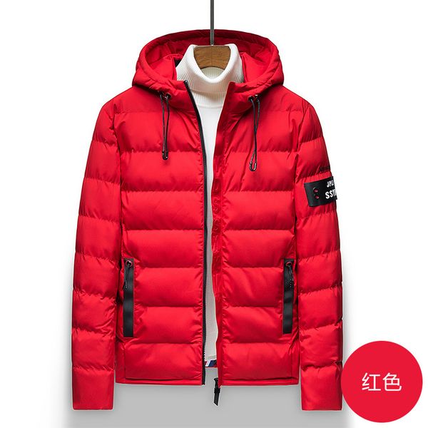 

2018 winter autumn men casual hooded jacket parka coat men brand new fashion solid waterproof warm jackets, Black