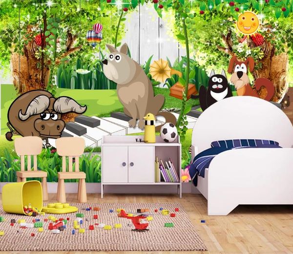 

custom 3d p wallpaper for kids room 3d animal park animal story room bedroom wall decoration mural wallpaper