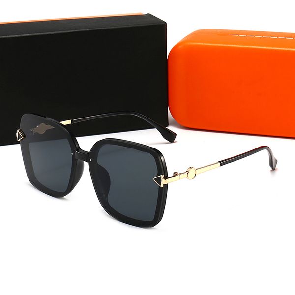 

new brand polarized designer trend men and women sunglasses anti-ultraviolet metal pc material glasses six-color selection with boxad1, White;black