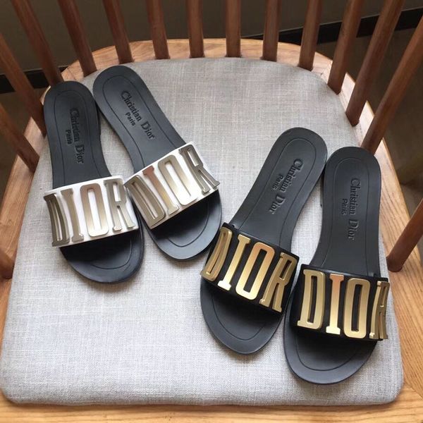 

Роскошные дизайнерские женские тапочки на плоской подошве Нескользящие модные с