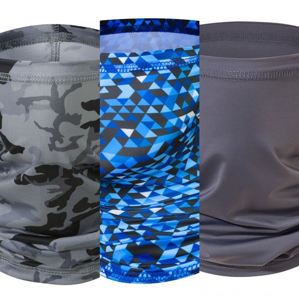 

k2nws new ice scarf scarf camouflage magic fishing face neck gaiter uv protection face hiking cycling bandana dustproof mask, Black