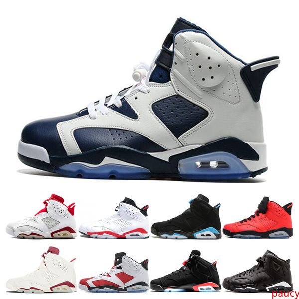 

men 6 basketball shoes olympic mens 6s oreo black cat alternate oreo infrared unc carmine sport blue luxury designer sneakers sport shoes