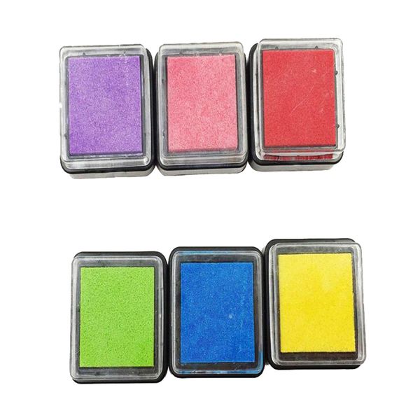 

6 colors craft ink pad stamps partner diy color, ink pad for stamps, paper, scrapbooking washable