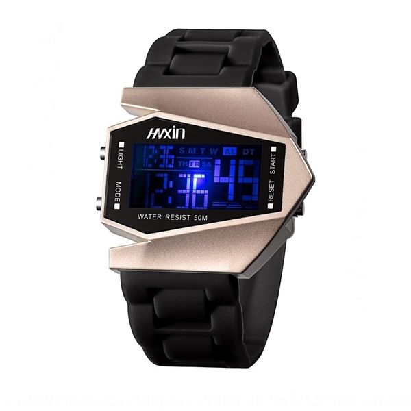 

s29ns 1081f waterproof colorful clock student aircraft lcd classic 1081f waterproof colorful clock student electronic watch aircraft electro, Blue