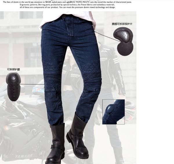 

2016 motocross duhan pantalones motocicleta hombre men uglybros ubp09 blue motorcycle road locomotive jeans, Black;blue