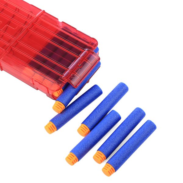 

200/300/400/1000pcs high buffered soft bullet flat head soft darts for nerf christmas gift - orange head + dark blue sponge
