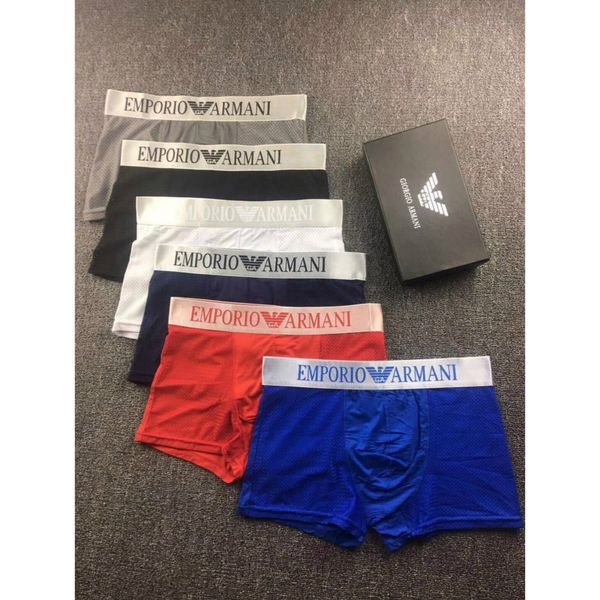 

mens underpants 2019 brand breathable underwear mens fashion boxers with letter printed 6 styles, Black;white