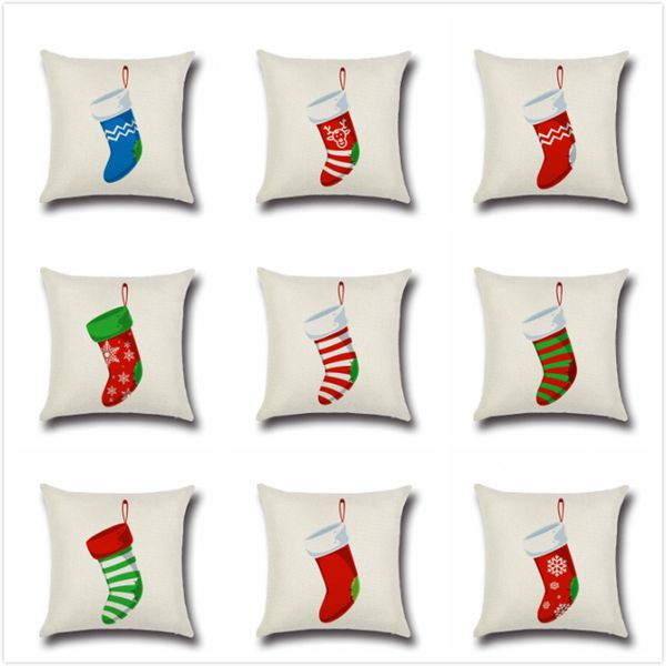 

2019christmas festival pillow sofa bed home decor pillow cover bedroom christmas sock pillowcase bedroom home decoration 45x45cm