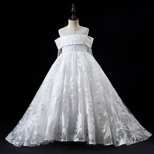 

flower girl dresses for wedding white long communion dresses for girls, Red;yellow