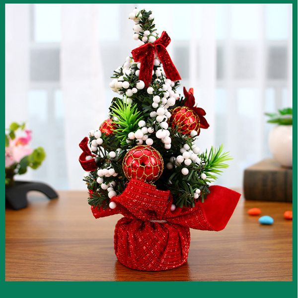 

20cm christmas tree ornaments office home decor mini lovely xmas trees gifts for kids tableshop window decorations 3 pcs/lot
