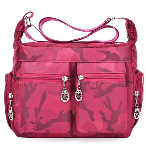 

washed oxford women's bag multi-pocket shoulder crossbody canvas bags new mummy bag travel shoulder tote